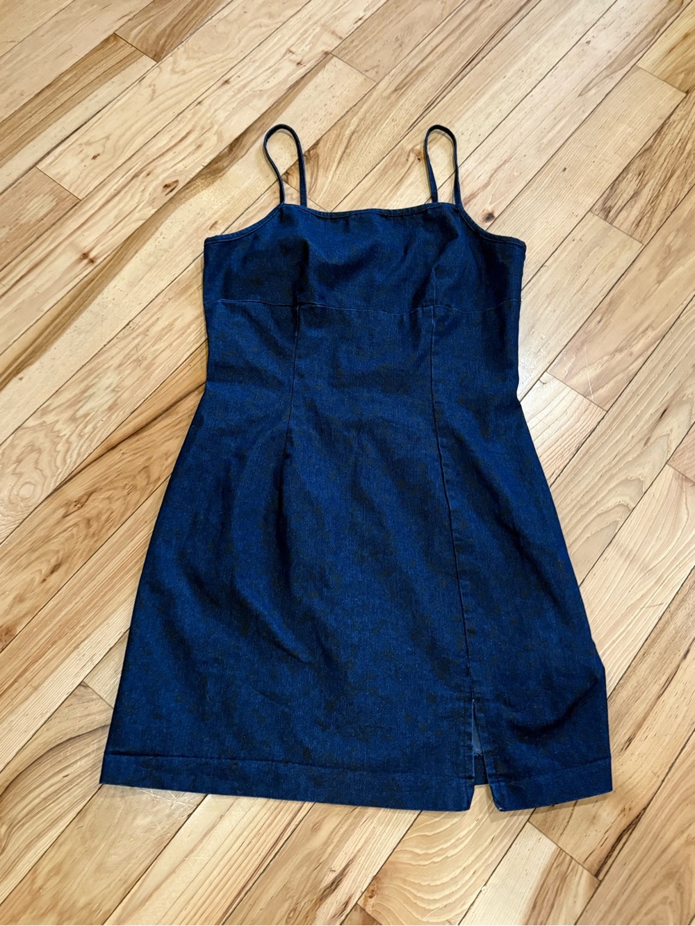 Navy Blue Spaghetti-Strap Mini Dress